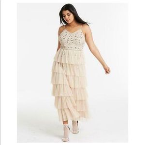 joanna hope stretch beaded maxi dress